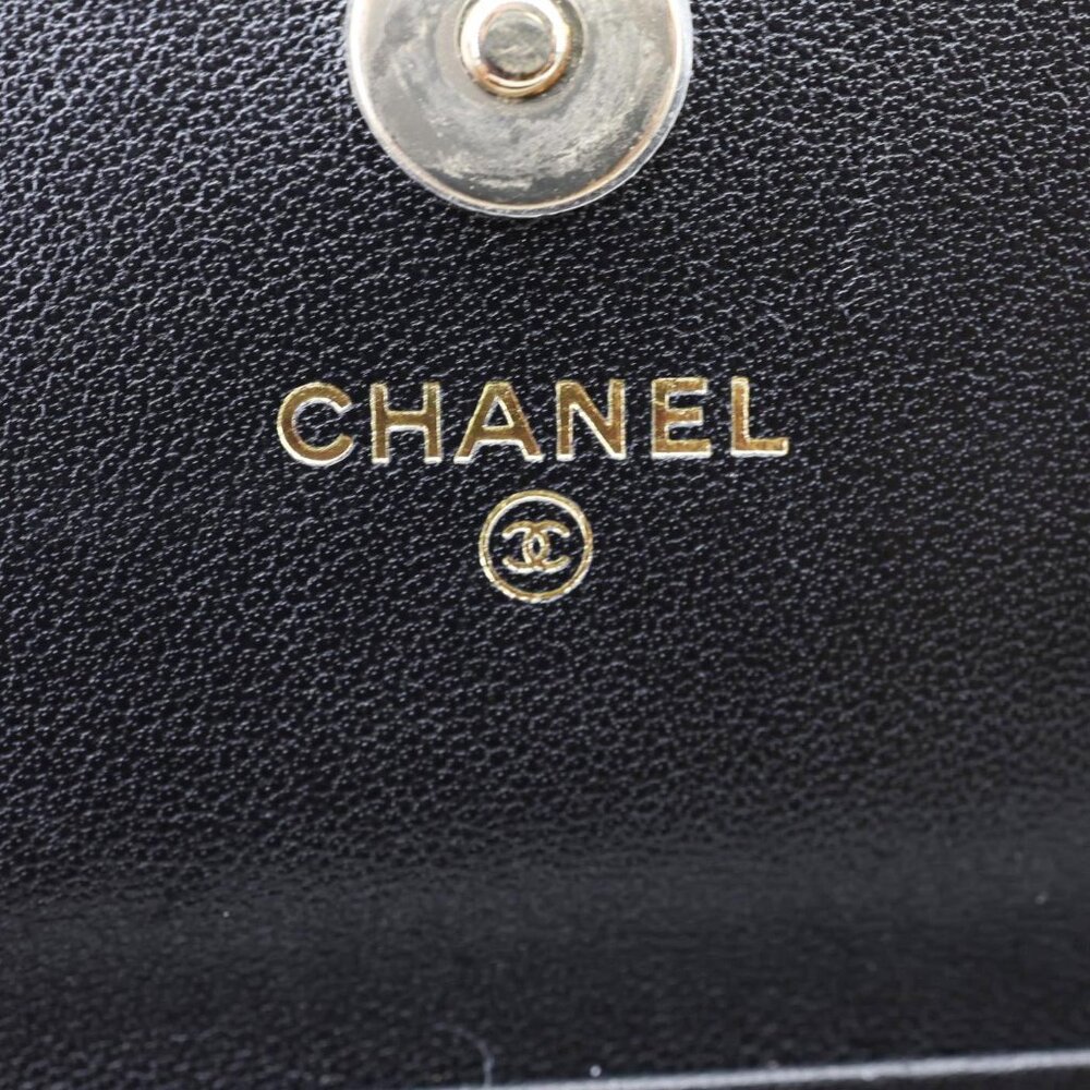 Chanel  Ribbon Flap Shiny Lambskin Quilted Leather Belt Bag Black - Picture 12 of 13
